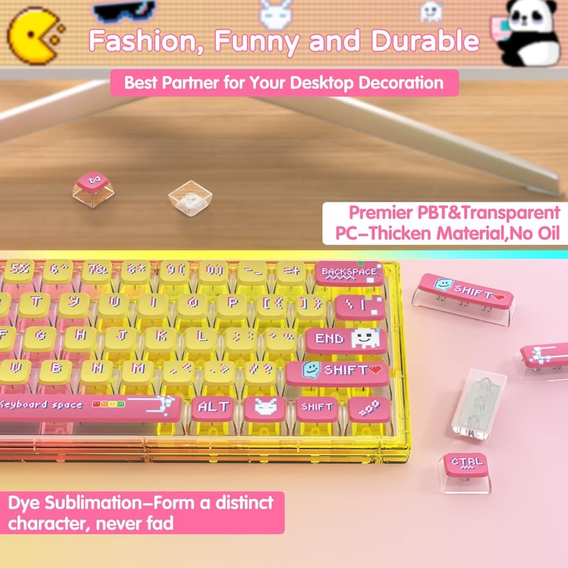 MAMBASNAKE 120 Gombos PBT Pudding Keycap Szett ASA Profil Mechanikus Billentyűzethez