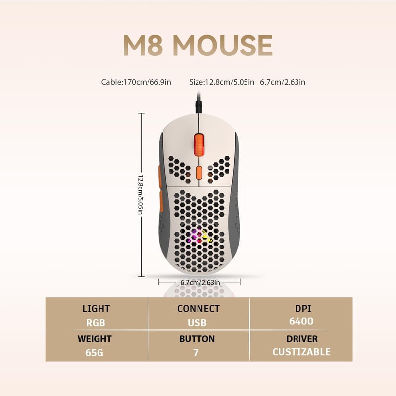 MAMBASNAKE AK680 Mechanikus Billentyűzet 68 Gomb + Gaming Egér 6400 DPI RGB