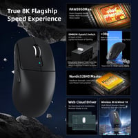 MAMBASNAKE ATTACK SHARK R6 39g Wireless Gaming Egér PAW3950MAX Szenzor 8K DPI42000 2