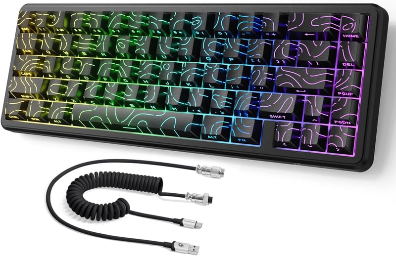 MAMBASNAKE Attack Shark X65 HE Gyors Mágneses Gaming Billentyűzet, 0.01mm Pontosság, 8kHz, 60% Kompakt, Állítható Kapcsolók, RGB Háttérvilág
