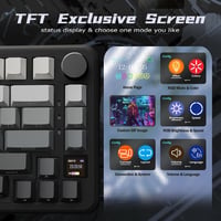 MAMBASNAKE Attack Shark X85PRO Wireless Gamer Billentyűzet TFT Kijelzővel és Forgatógombbal - Moonlight (Linear Blueberry Switch) 3