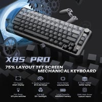 MAMBASNAKE Attack Shark X85PRO Wireless Gamer Billentyűzet TFT Kijelzővel és Forgatógombbal - Moonlight (Linear Blueberry Switch) 2