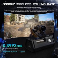 MAMBASNAKE M5 Ultra Szénszálas 8000Hz Vezeték Nélküli Gaming Egér, 39g Szuperkönnű, 42000DPI, Bluetooth/2.4G/USB-C, PC/Mac Kompatibilis 3