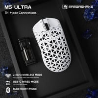MAMBASNAKE M5 Ultra Szénszálas 8000Hz Vezeték Nélküli Gaming Egér, 39g Szuperkönnű, 42000DPI, Bluetooth/2.4G/USB-C, PC/Mac Kompatibilis 2
