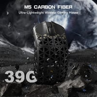 MAMBASNAKE M5 Ultra Vezeték Nélküli Gamer Egér, 39g Szénszálas Ultrakönnyű, 42000 DPI, 8000Hz, PAW3950MAX Szenzor, PC/Xbox/PS/Mac Kompatibil 2
