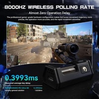 MAMBASNAKE M5 Ultra Vezeték Nélküli Gamer Egér, 39g Szénszálas Ultrakönnyű, 42000 DPI, 8000Hz, PAW3950MAX Szenzor, PC/Xbox/PS/Mac Kompatibil 4