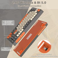 MAMBASNAKE M87 TKL Vezeték Nélküli Gaming Billentyűzet Bluetooth 2.4GHz Mechanikus Érzés RGB Háttérvilágítás 4000mAh Akkumulátor 3
