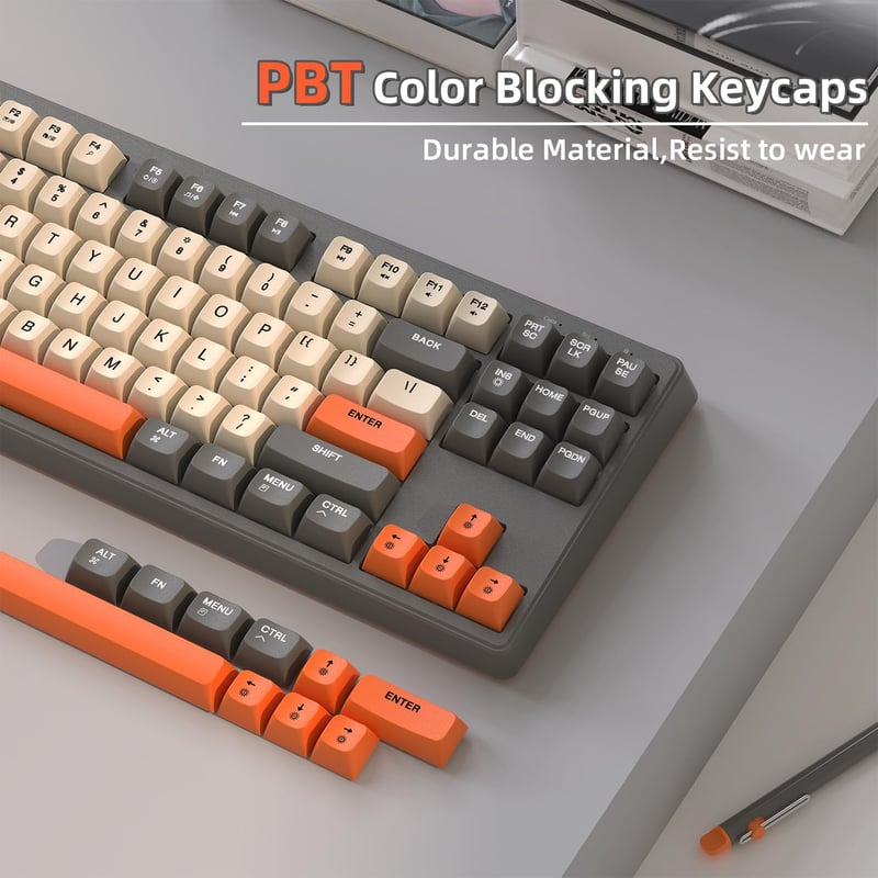 MAMBASNAKE M87 TKL Vezeték Nélküli Gaming Billentyűzet Bluetooth 2.4GHz Mechanikus Érzés RGB Háttérvilágítás 4000mAh Akkumulátor