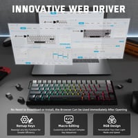 MAMBASNAKE X Attack Shark X68PRO 8KHz Wireless Gaming Billentyűzet RGB 7