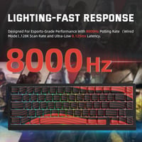 MAMBASNAKE X Attack Shark X68PRO HE 8KHz Wireless Gaming Billentyűzet RGB Piros 4