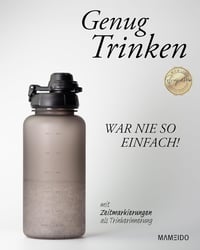 MAMEIDO 1 literes ivópalack időjelöléssel, szívószállal, szivárgásmentes sportpalack - 1,000 ml, Urban Taupe 2
