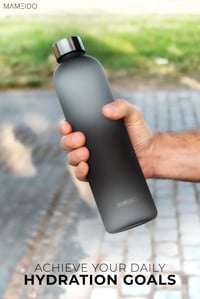MAMEIDO 1L és 1.5L Szürke Sportpalack - BPA Mentes Motivációs Időjelzővel 3