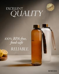 MAMEIDO 1L és 1.5L Szürke Sportpalack - BPA Mentes Motivációs Időjelzővel 6
