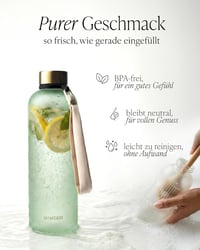 MAMEIDO 1L Szilikon Ivópalack Időjelöléssel, Szénezett Italokhoz, BPA-Mentes Sportpalack - 1,000 ml, Desert Sage Gold 3