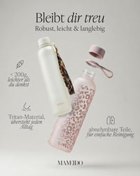 MAMEIDO 1L Szilikon Ivópalack Időjelöléssel, Szénezett Italokhoz, BPA-Mentes Sportpalack - 1,000 ml, Desert Sage Gold 6
