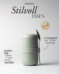 MAMEIDO 500ml Termikus Ételtartó Rozsdamentes Acél Szivárgásmentes Joghurt Kása Leves - 500 ml, Desert Sage 2