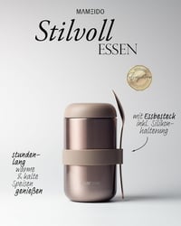 MAMEIDO Rozsdamentes Acél Termosz Ételtároló 500ml - Hőszigetelt Joghurt, Zabkása, Leves Tárolására - Szivárgásmentes Ételhordó Termobögre ( 2