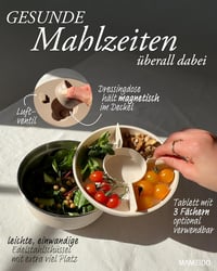 MAMEIDO Saláta Box 1.5L Rozsdamentes Acél Bento Ebéddoboz Tömített Öntetes Tartállyal - 1500 ml, Desert Sage 3