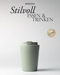 Mameido Termikus Bögre 350ml Rozsdamentes Acél Dupla Falú Hőtartó Kávés - 350 ml, Desert Sage 2