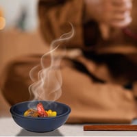Bol pentru tămâie MaMeMi din steatit – Verde, Ø 10,5 cm, înălțime 3 cm – Pictat manual și ignifug – Vas rotund pentru cărbune, tămâie și plante aromatice 7