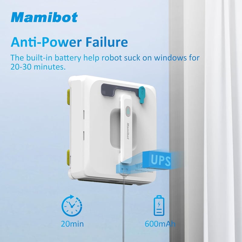 Mamibot W120-P Ablaktisztító Robot Vízpermetezővel és Távirányítóval