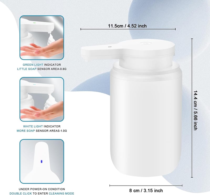 Mamiddle Automatikus Habszappan Adagoló Érzékelős Fehér 300ml
