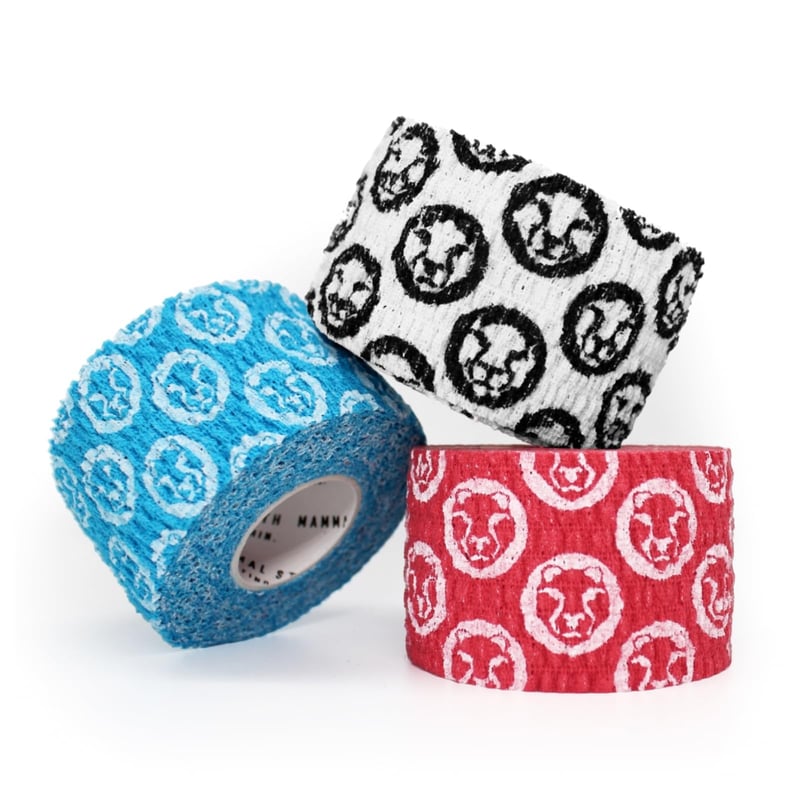 Bandă adezivă pentru haltere Mammal Strength 2.0 Hook Grip Tape – pachet de 3 bucăți, 5 m x 3 cm, fără plastic, bandă premium pentru degetul mare, elastică și ușor de rupt