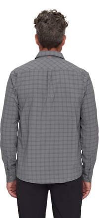 Pánska outdoorová košeľa s dlhým rukávom Mammut Lenni Longsleeve Shirt – farba Steel-Black, veľkosť L – priedušný materiál 3