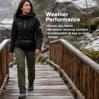 Dámske outdoorové nohavice so zipsom Mammut – Dark Marsh, veľkosť 36, turistické nohavice s odopínateľnými nohavicami, funkčné nohavice na trekking a horolezectvo, 85 % polyamid 7