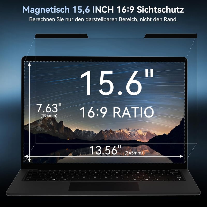 Mamol 15.6" Mágneses Adatvédelmi Képernyő Laptop Monitorra - Kékfény Szűrő