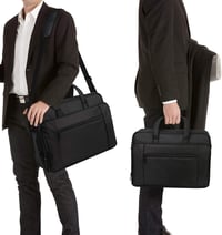 Mancro Üzleti Laptop Táska 17" - Vízálló, Bővíthető Válltáska Férfiaknak és Nőknek - Multifunkciós Notebook Táska Sok Zsebbel - Fekete 8