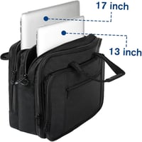Mancro Üzleti Laptop Táska 17" - Vízálló, Bővíthető Válltáska Férfiaknak és Nőknek - Multifunkciós Notebook Táska Sok Zsebbel - Fekete 7