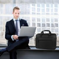 Mancro Üzleti Laptop Táska 17" - Vízálló, Bővíthető Válltáska Férfiaknak és Nőknek - Multifunkciós Notebook Táska Sok Zsebbel - Fekete 2