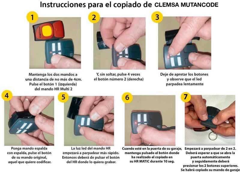 mandos para garaje.com HR Matic Multi 2 univerzális garázskapu távirányító 433-868MHz