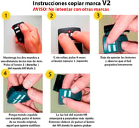 mandos para garaje.com HR Matic Multi 2 univerzális garázskapu távirányító 433-868MHz 5