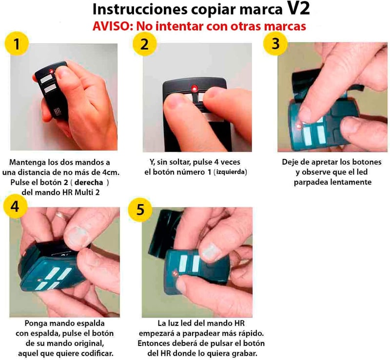mandos para garaje.com HR Matic Multi 2 univerzális garázskapu távirányító 433-868MHz