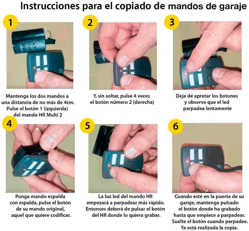 mandos para garaje.com HR Matic Multi 2 univerzális garázskapu távirányító 433-868MHz