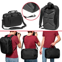 Profesionálny batoh na fotoaparát Manfrotto Advanced Hybrid III pre bezzrkadlovky, s priehradkou na notebook, možnosťou premeny na tašku cez rameno, držiakom na statív a odnímateľným puzdrom na fotoaparát 6