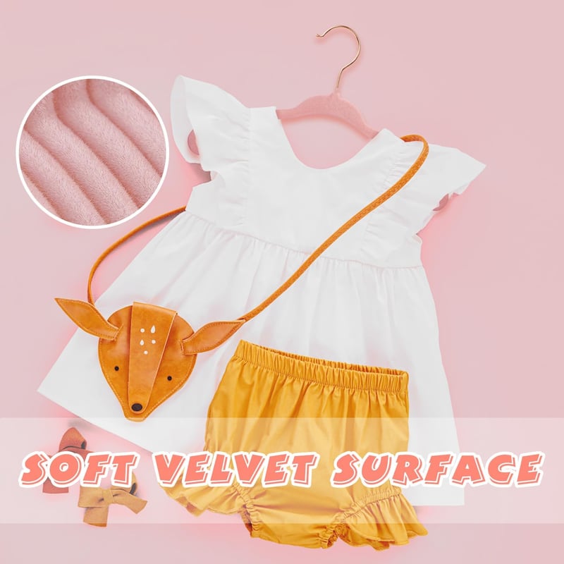 ManGotree baba ruhaakasztó szett 15 db, 28 cm, forgó horog, rózsaarany, csúszásmentes