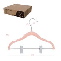 ManGotree Bársony Babaakasztó Mozgatható Csipeszekkel 16 db Rózsaszín 30 cm Csúszásmentes Ruhakampó Csecsemő Ruhákhoz 2