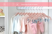 ManGotree Bársony Babaakasztó Mozgatható Csipeszekkel 16 db Rózsaszín 30 cm Csúszásmentes Ruhakampó Csecsemő Ruhákhoz 7