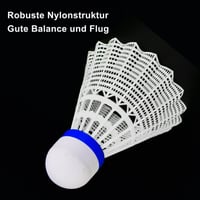 MANJHONG Nylonové bedmintonové košíky pre začiatočníkov a rekreačných hráčov, 6 ks, biele, na vnútorné aj vonkajšie použitie 2