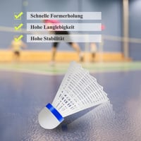 MANJHONG Nylonové bedmintonové košíky pre začiatočníkov a rekreačných hráčov, 6 ks, biele, na vnútorné aj vonkajšie použitie 5