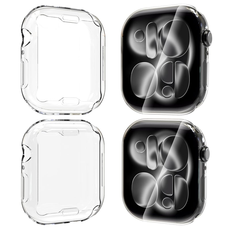 Manlyee Set 4 huse de protecție cu folie pentru Apple Watch Series 11 și Series 10 de 42 mm