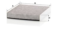 Peľový filter MANN-FILTER CUK 2442 s aktívnym uhlím 3