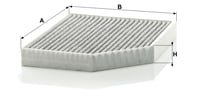 MANN-FILTER CUK 2450 peľový filter s aktívnym uhlím (kabinový vzduchový filter) 3