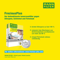 Biofunkčný peľový filter MANN-FILTER FP 25 015 FreciousPlus 3