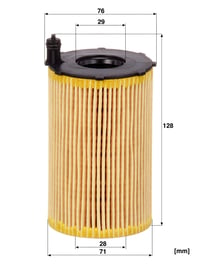 Olejový filter MANN-FILTER HU 8005 Z s tesnením – pre osobné a dodávkové automobily 3