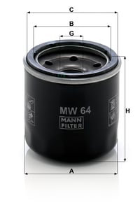 Olejový filter MANN-FILTER MW 64 pre motocykle 3