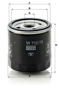Olejový filter MANN-FILTER W 712/75 pre osobné a ľahké úžitkové vozidlá 4